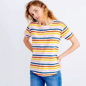 Madewell | Whisper Cotton Crewneck Tee inLennie Stripe | Size XSMadewe…